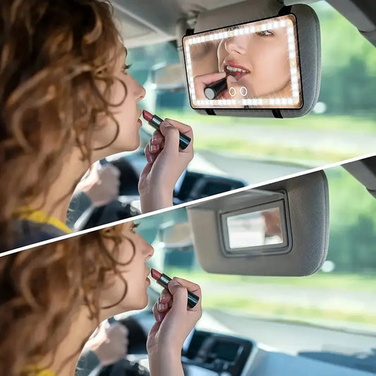 Cartoon LED Makeup Mirror with USB Charging – Eye-Protecting Portable Vanity Light
