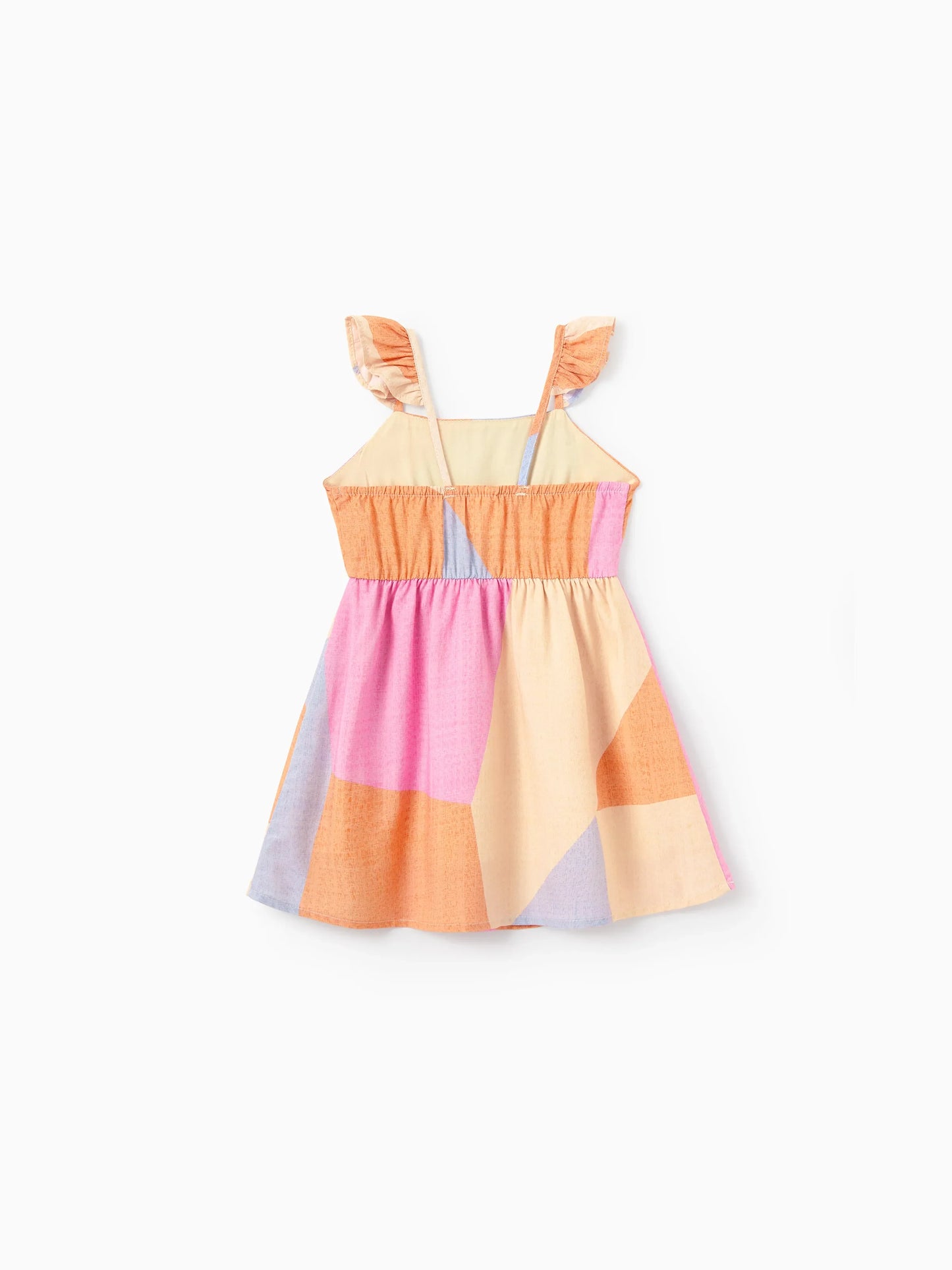 Colorful striped dress on a white background