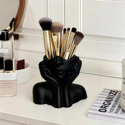 Yellotee Cute Face Makeup Brush Holder Minimalist Organizer