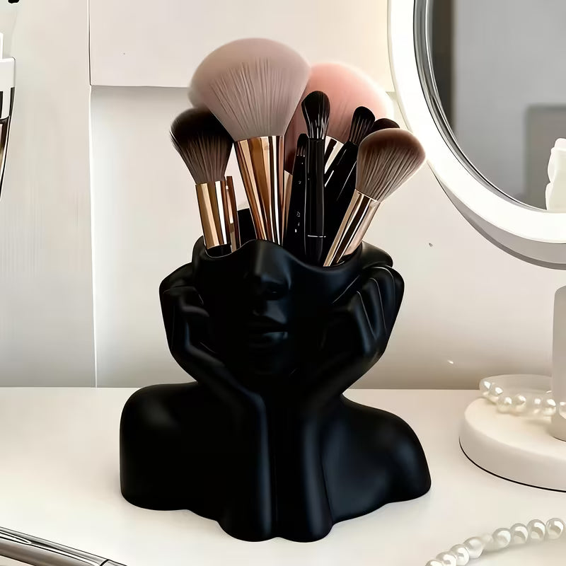 Yellotee Cute Face Makeup Brush Holder Minimalist Organizer