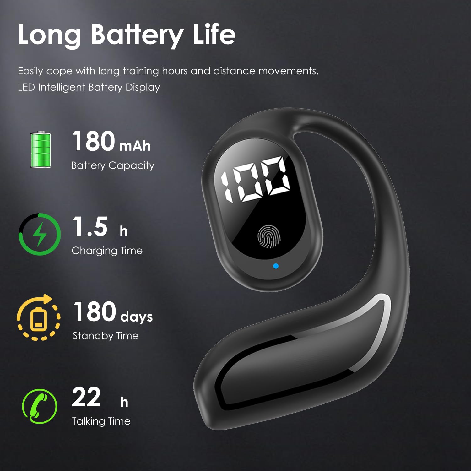 Yellotee FN-98 Wireless Bluetooth 5.3 Earbuds with HD Call