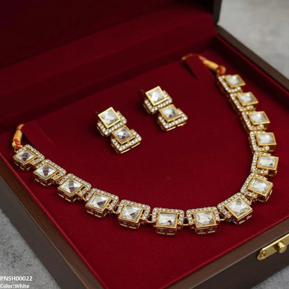 Yellotee FRN Square Necklace Set Elegant Jewelry