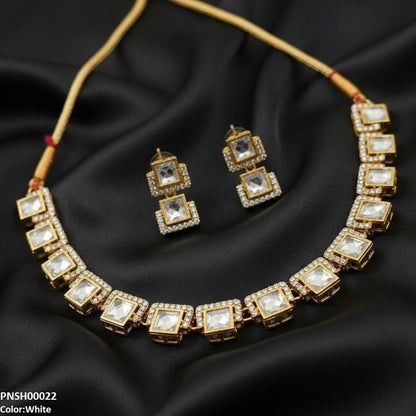 Yellotee FRN Square Necklace Set Elegant Jewelry