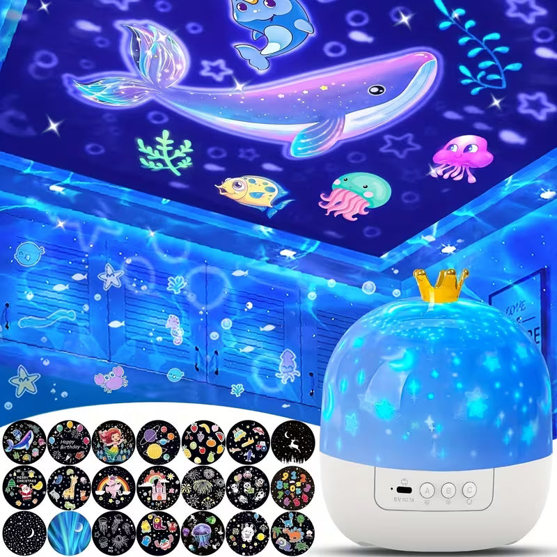 Yellotee Galaxy Star Projector Night Light with 21 Projection Films