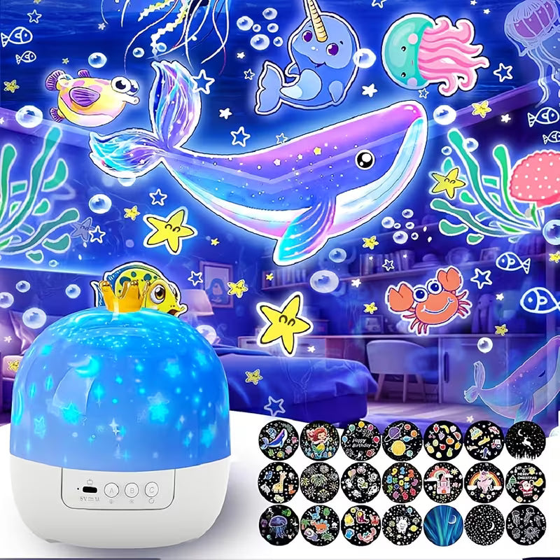 Yellotee Galaxy Star Projector Night Light with 21 Projection Films