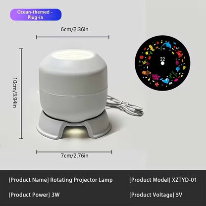 Yellotee LED Starry Ocean Projector Night Light with 360° Rotation