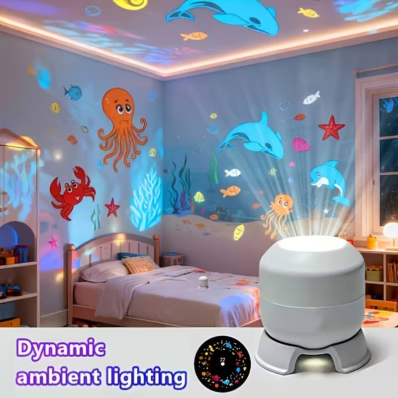Yellotee LED Starry Ocean Projector Night Light with 360° Rotation