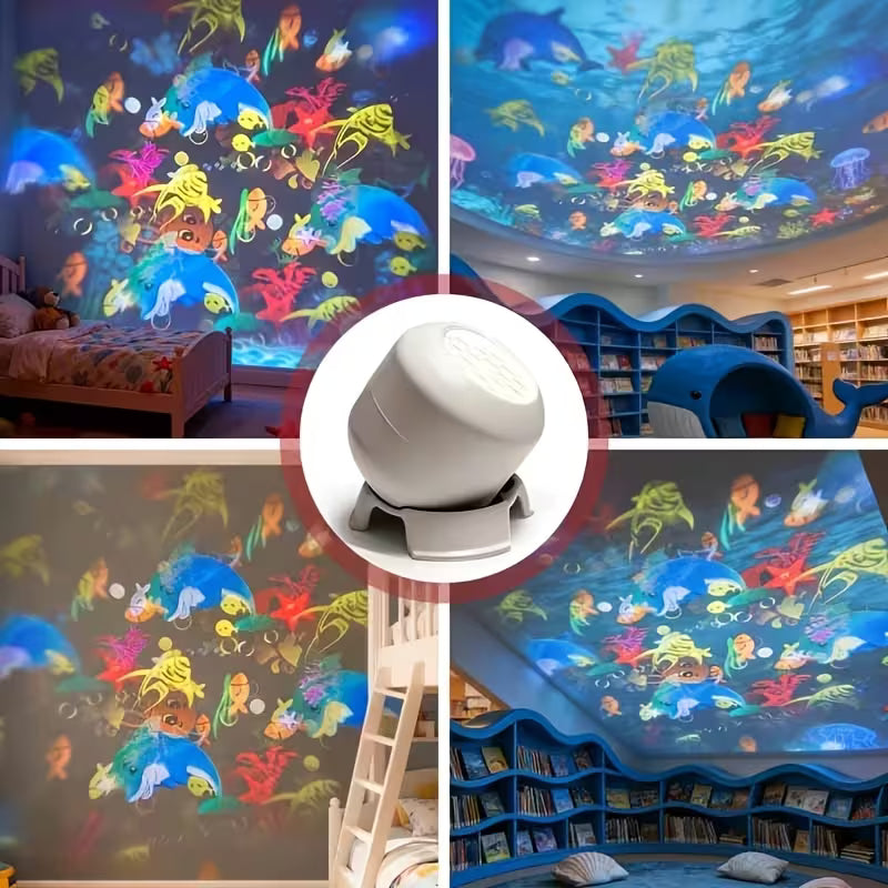 Yellotee LED Starry Ocean Projector Night Light with 360° Rotation