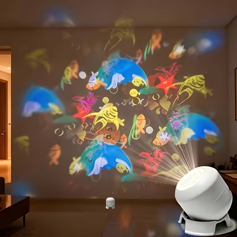 Yellotee LED Starry Ocean Projector Night Light with 360° Rotation