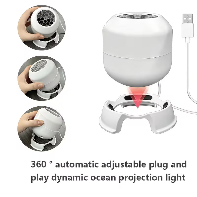 Yellotee LED Starry Ocean Projector Night Light with 360° Rotation