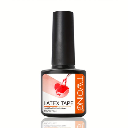 YelloTee 8ml liquid latex nail polish barrier, fast-drying peel-off cuticle protector for nail art without acetone.