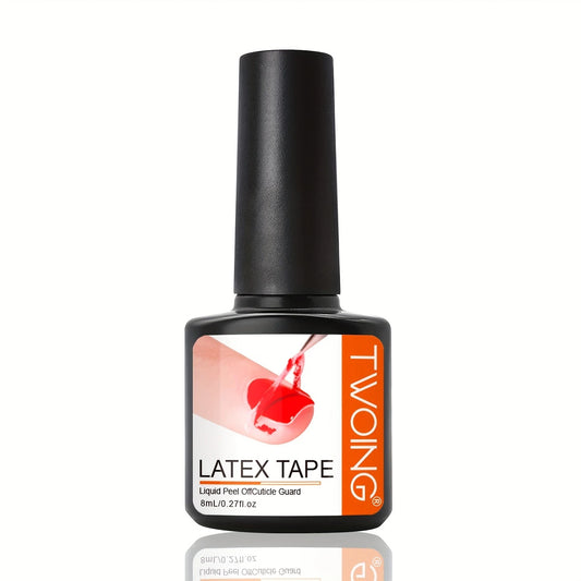 YelloTee 8ml liquid latex nail polish barrier, fast-drying peel-off cuticle protector for nail art without acetone.