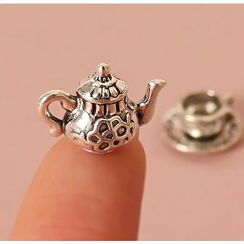 Yellotee Mini Vintage Tea Set 3pcs Silver Floral