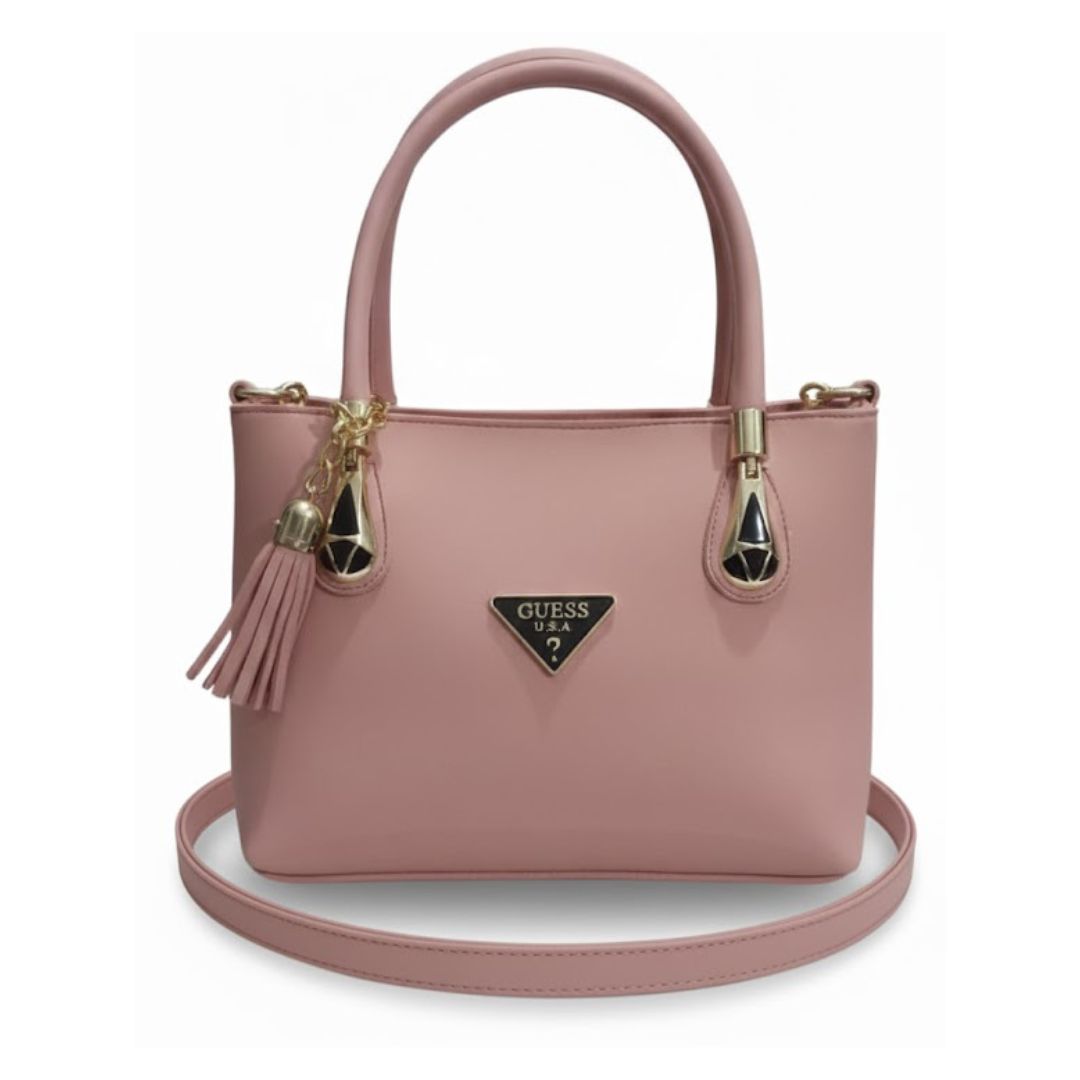 Yellotee Pink Leather Handbag – Guess Style