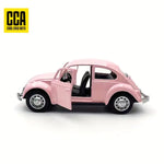 Pink Volkswagen Beetle Diecast Car Model with Openable Doors – Collectible Toy