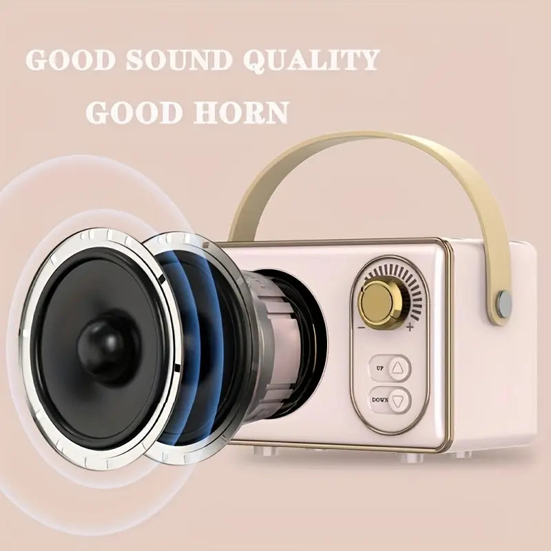 Retro Mini Bluetooth Speaker – Portable Hi-Fi Vintage Speaker for Home & Travel