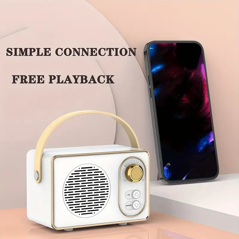 Retro Mini Bluetooth Speaker – Portable Hi-Fi Vintage Speaker for Home & Travel