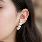 Yellotee SDQ Pearl Ear Cuff Elegant Non Pierced Jewelry