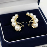 Yellotee SDQ Pearl Ear Cuff Elegant Non Pierced Jewelry