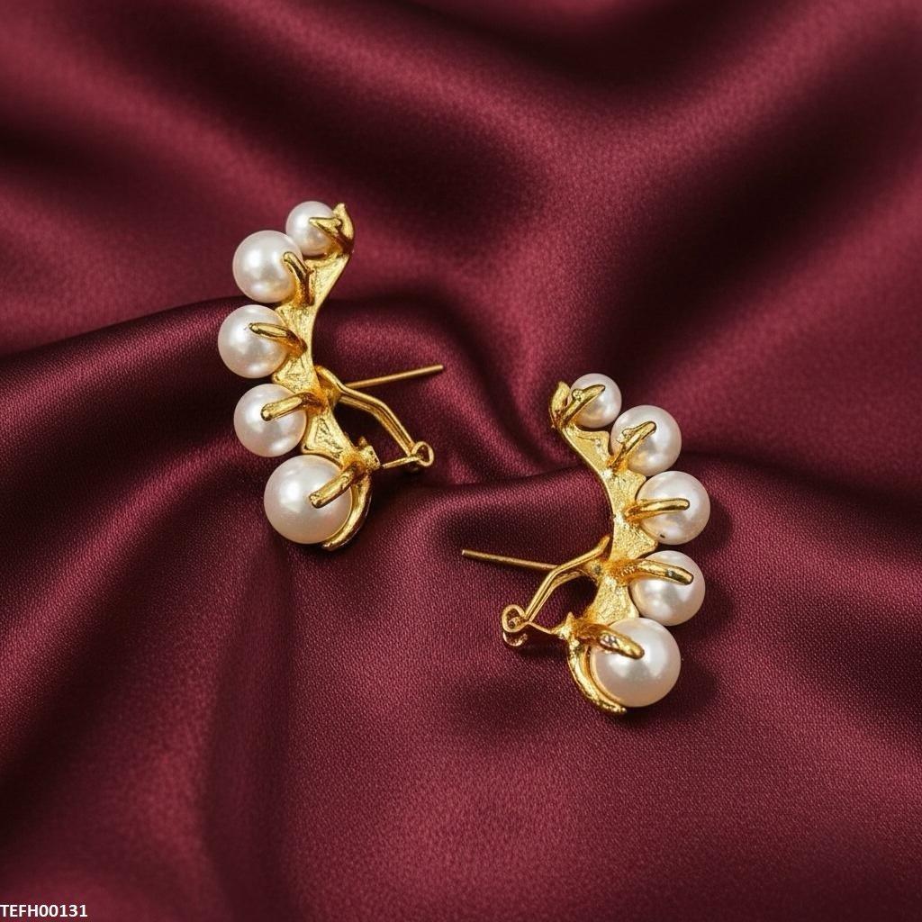 Yellotee SDQ Pearl Ear Cuff Elegant Non Pierced Jewelry