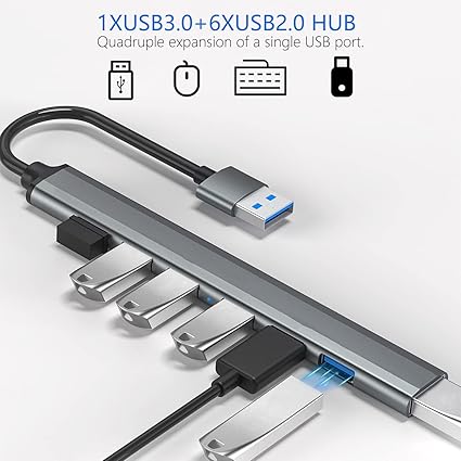 Yellotee USB HUB 3.0 Aluminum Alloy 7-Port Expander